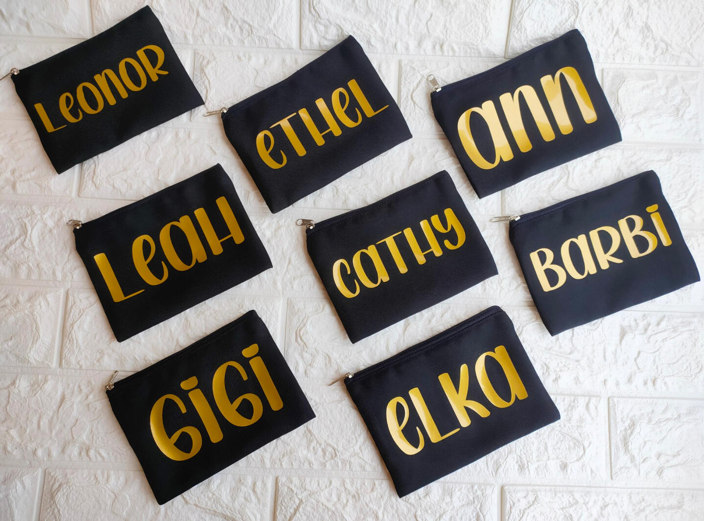 Zippered Pouches - starts at P100 per pouch, depending on size