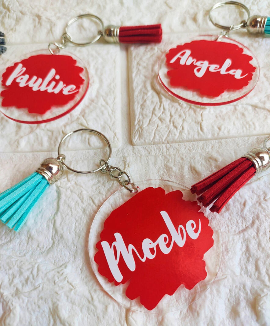 Acrylic keychains - P40 each, minimum of 30 pcs